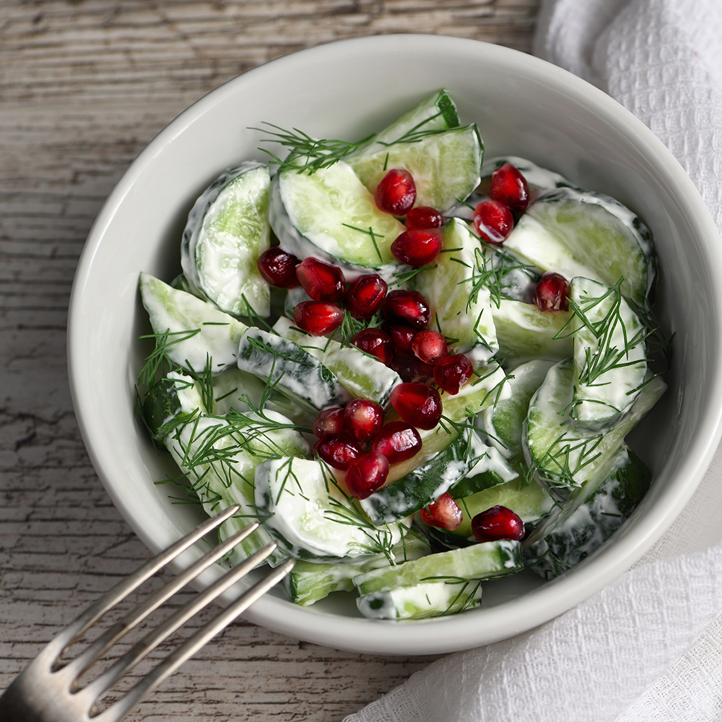 Ensalada Cremosa de Pepino Ecológico y Mayonesa Ecológica