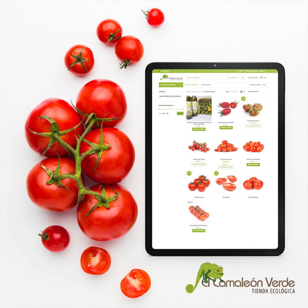 Comprar tomates en El Camaleón Verde